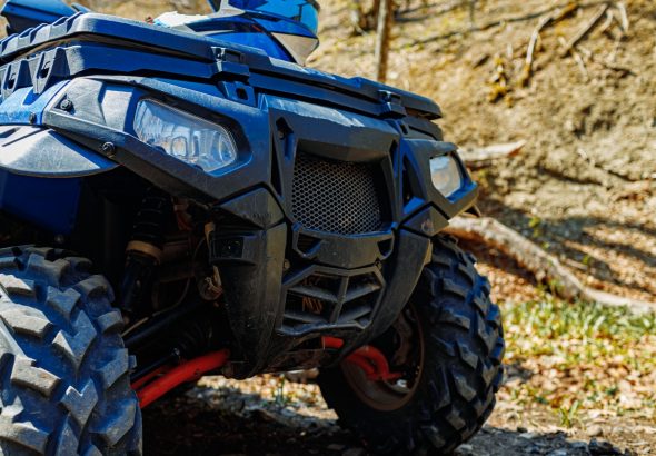 Details of Atv quad bike close up